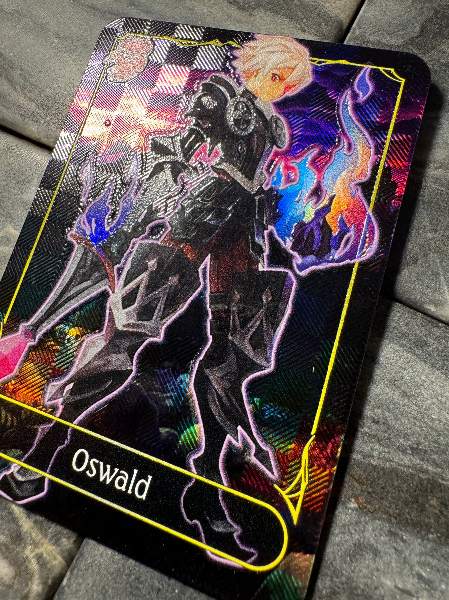 Shadowverse Full Art Textured Holographic Abysscraft Odin Sphere Oswald Leader Card