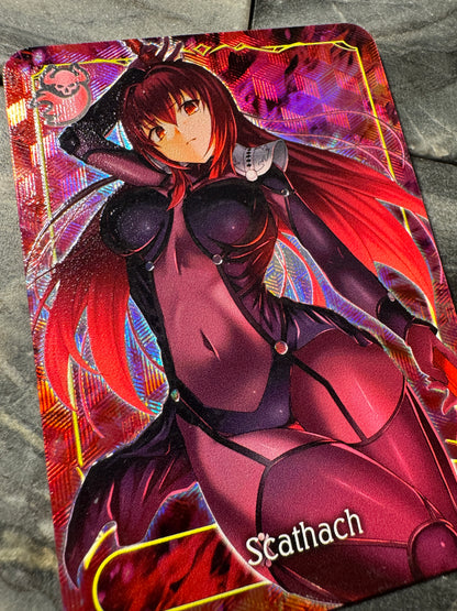 Shadowverse Full Art Textured Holographic Abysscraft Scathach Leader Card