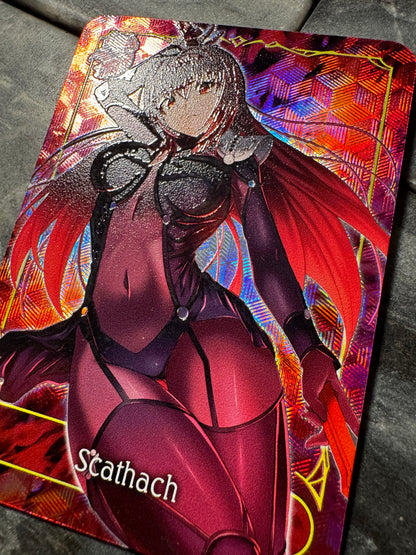 Shadowverse Full Art Textured Holographic Abysscraft Scathach Leader Card