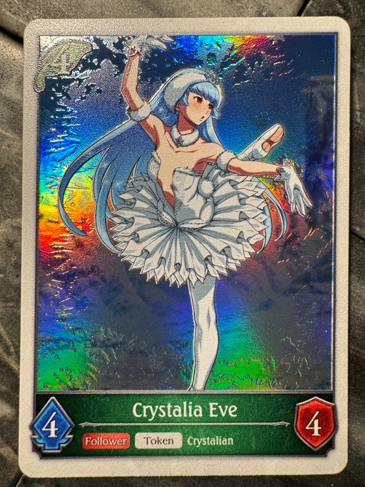 Shadowverse : Full Art Textured Holographic Crystalia Eve Token