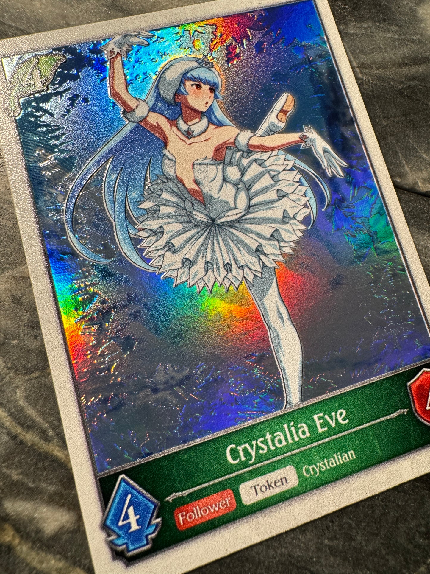 Shadowverse : Full Art Textured Holographic Crystalia Eve Token