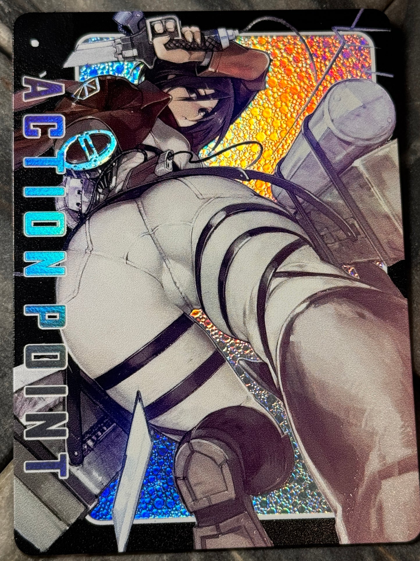 Textured Holographic Mikasa Action Point