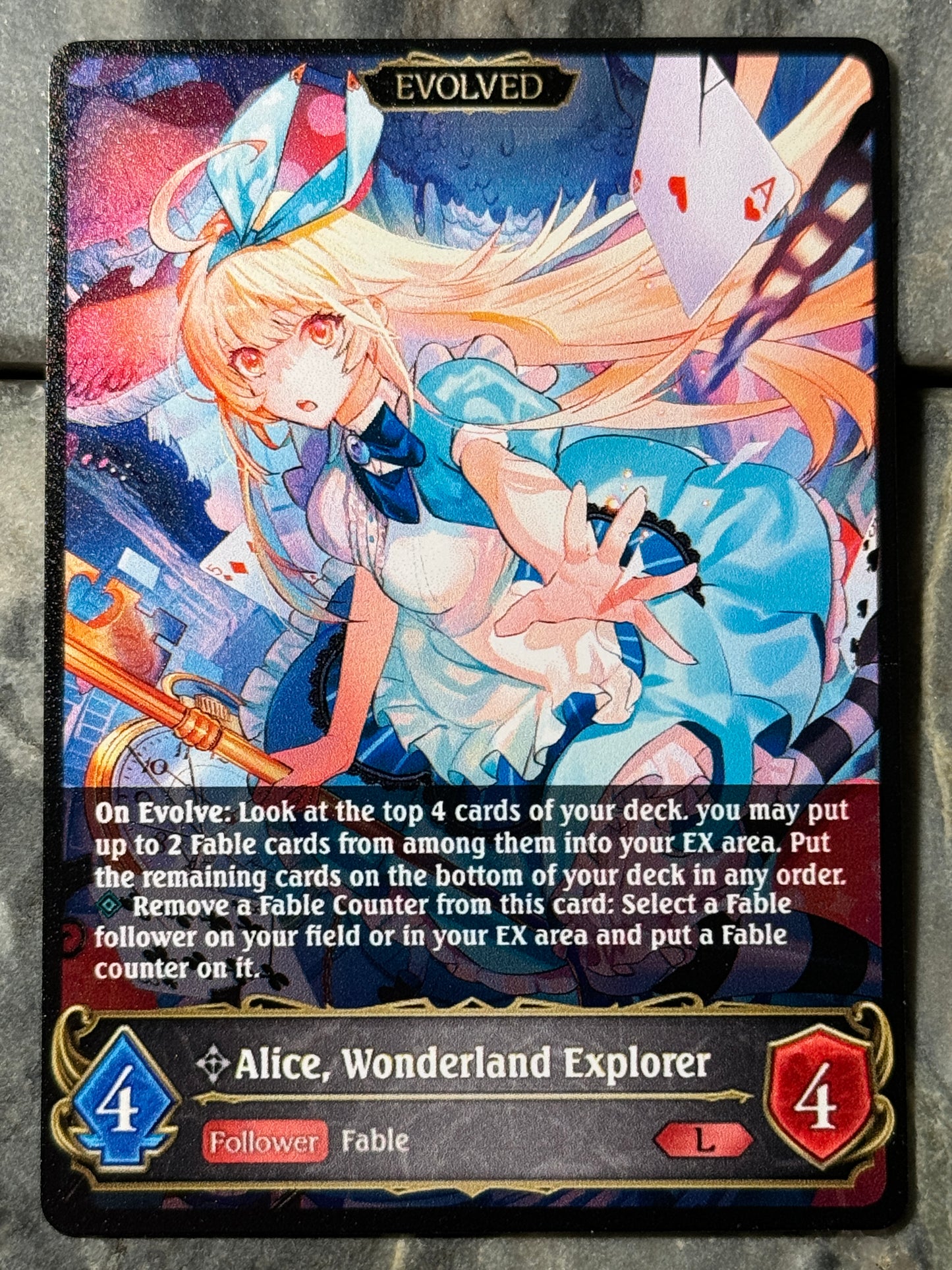 Alice, Wonderland Explorer Evolved alternate art proxy