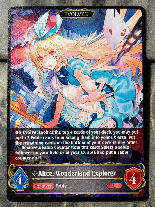 Alice, Wonderland Explorer Evolved alternate art proxy