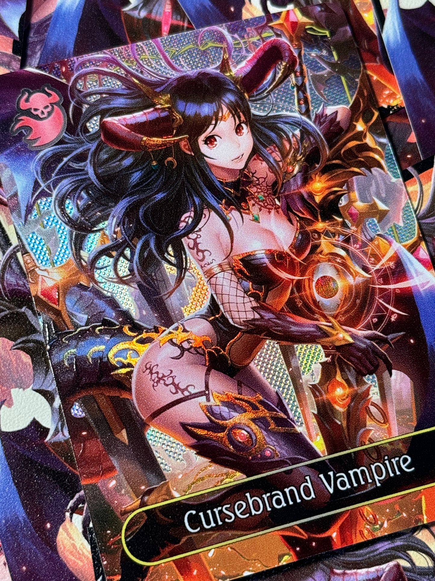 Shadowverse Cursebrand Vampire Leader and sleeve Bundle