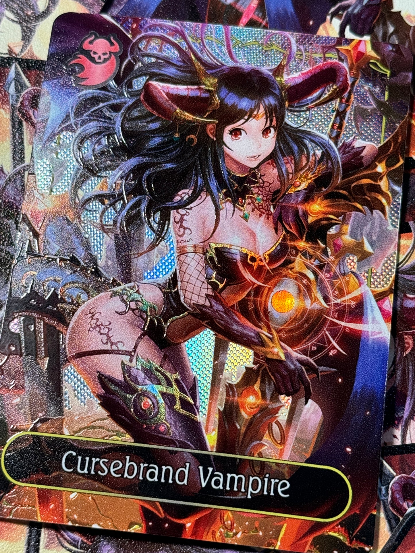 Shadowverse Cursebrand Vampire Leader and sleeve Bundle