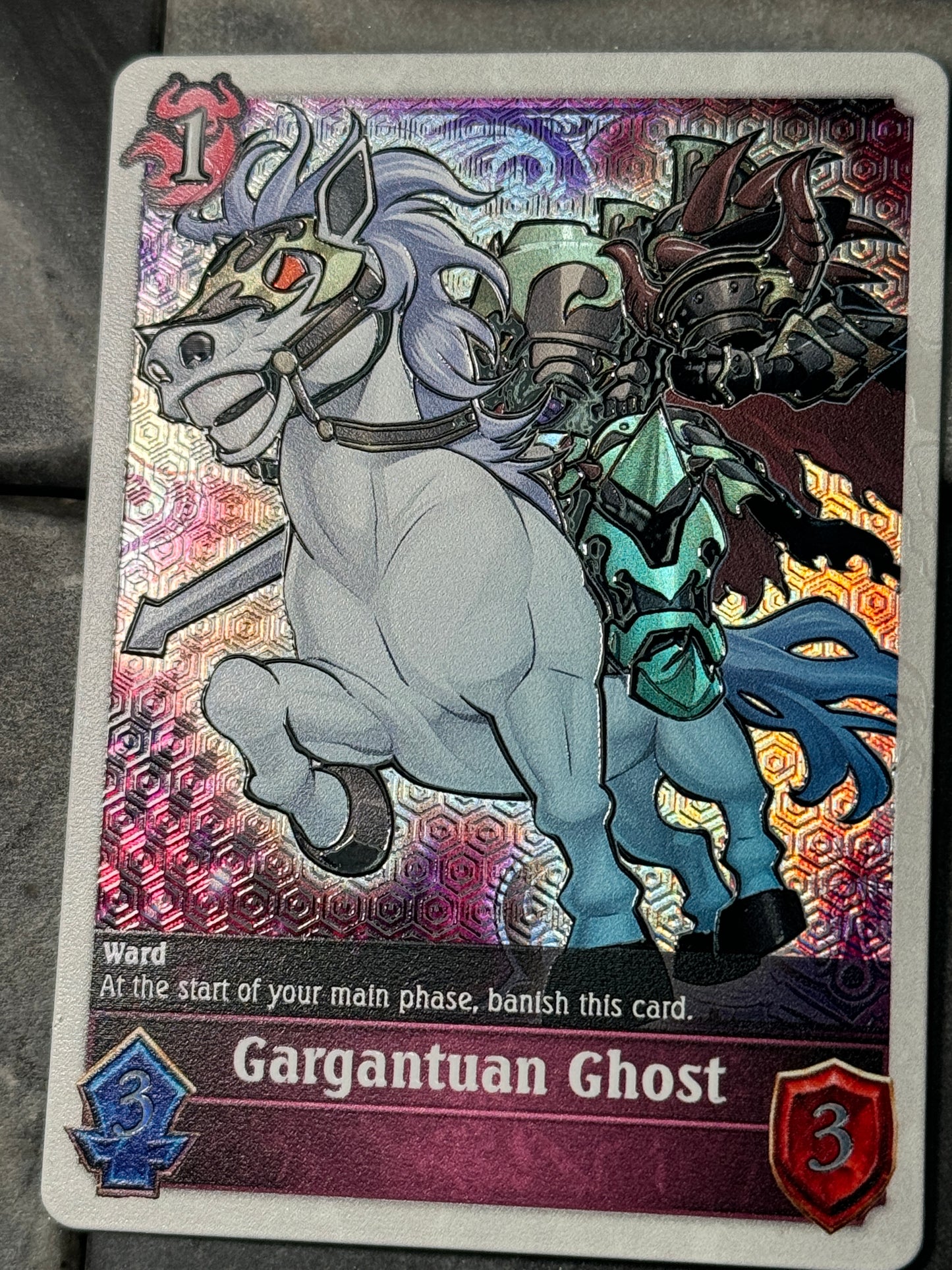 Shadowverse : Custom Textured Holographic Ghostrick Gargantuan Ghost Token