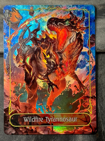 Shadowverse Full Art Textured Holographic Dragoncraft Wildfire Tyrannosaur Leader Card