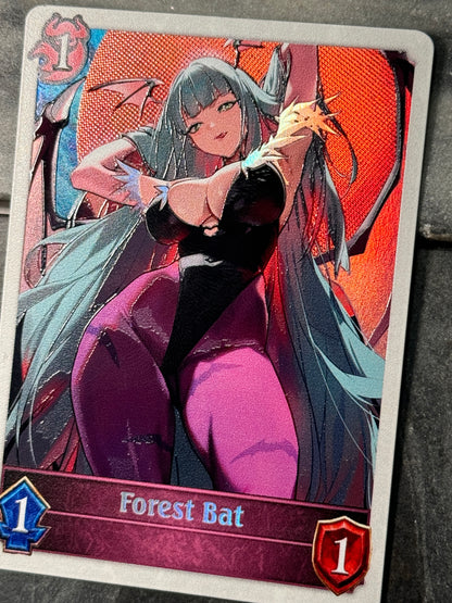 Shadowverse : Custom Textured Holographic Morrigan Forest Bat Token