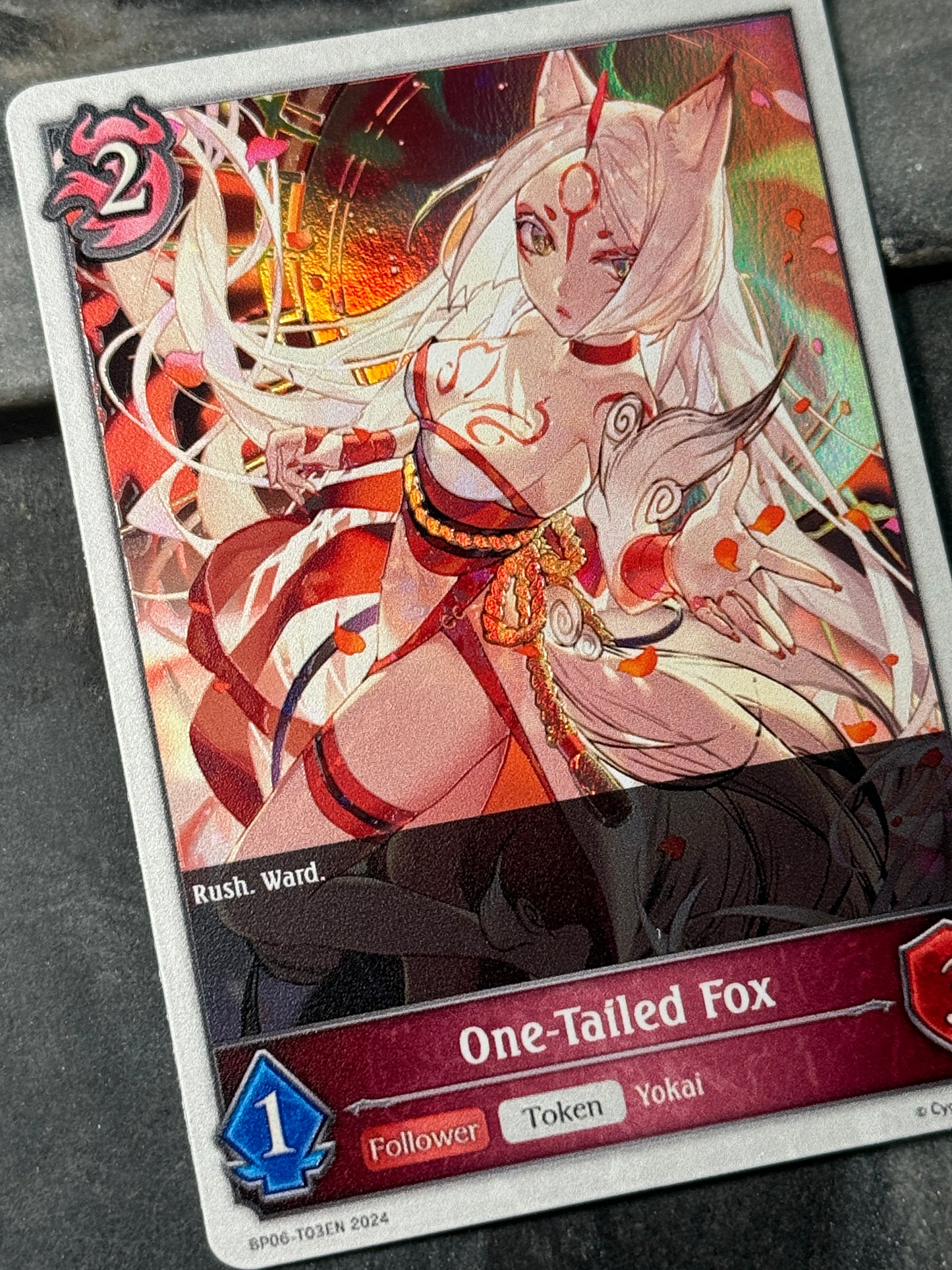 Shadowverse : Custom Textured Holographic One-Tailed Fox Token