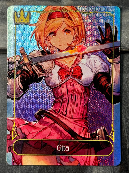 Shadowverse Full Art Textured Holographic Swordcraft Gita Leader Card