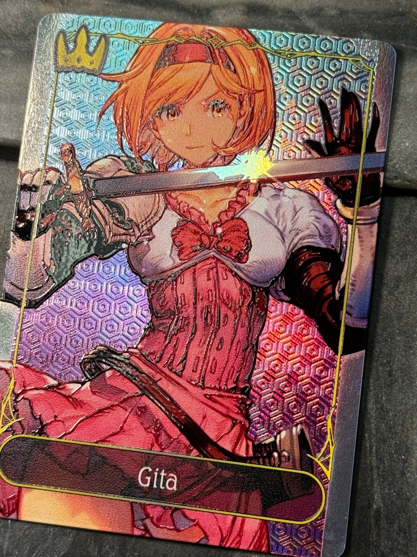 Shadowverse Full Art Textured Holographic Swordcraft Gita Leader Card