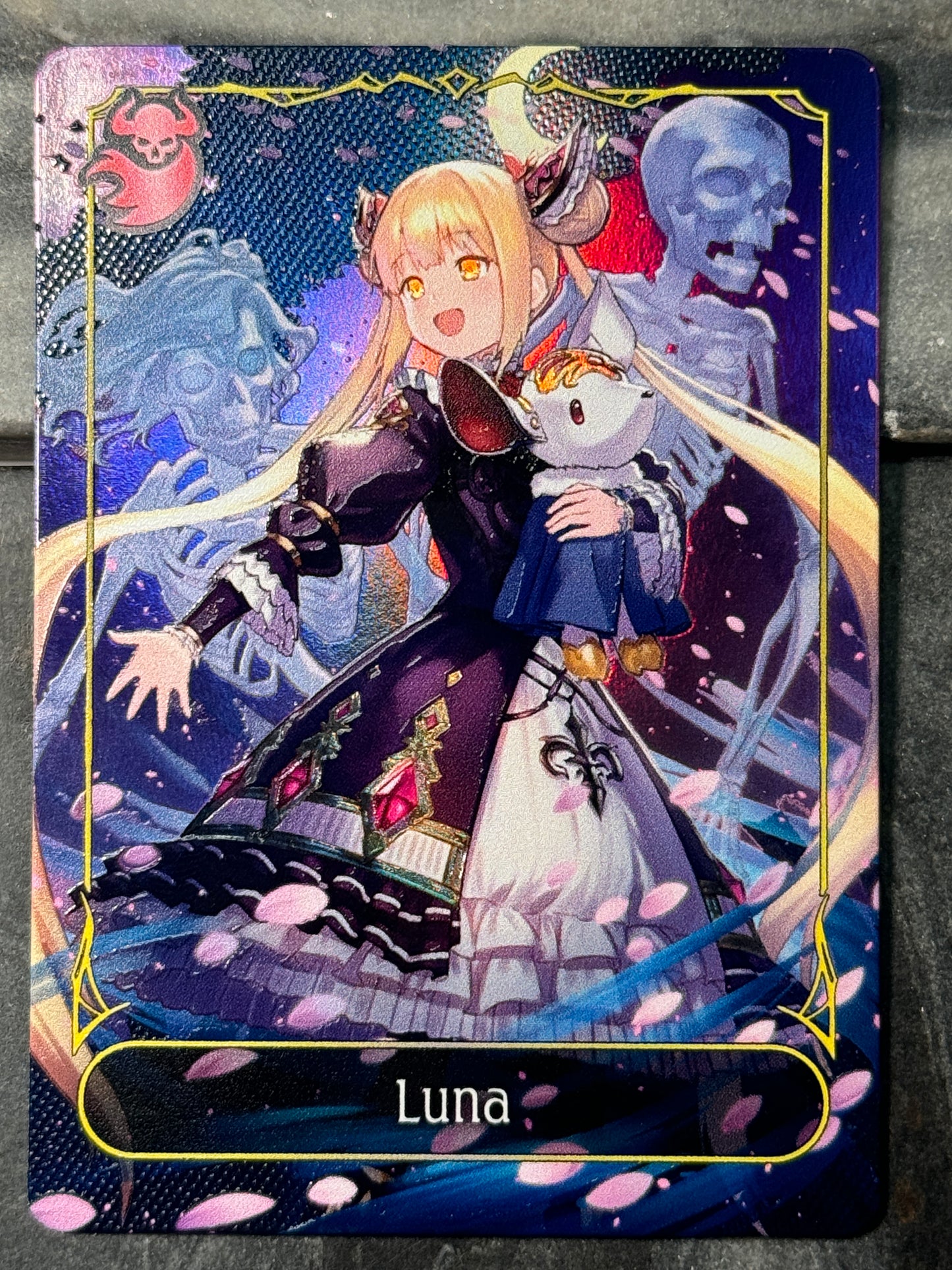 Shadowverse Full Art Textured Holographic Abysscraft Luna Leader Card