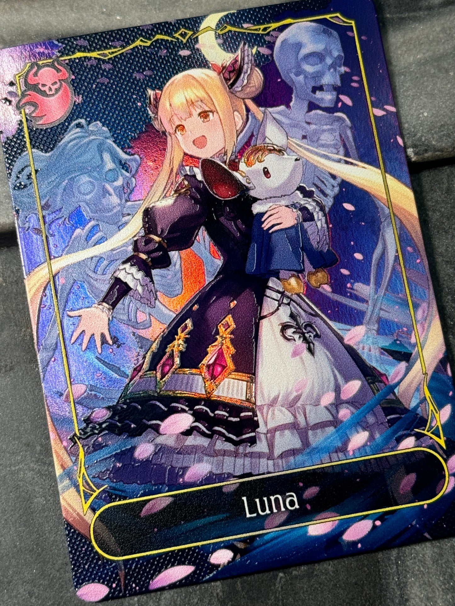 Shadowverse Full Art Textured Holographic Abysscraft Luna Leader Card