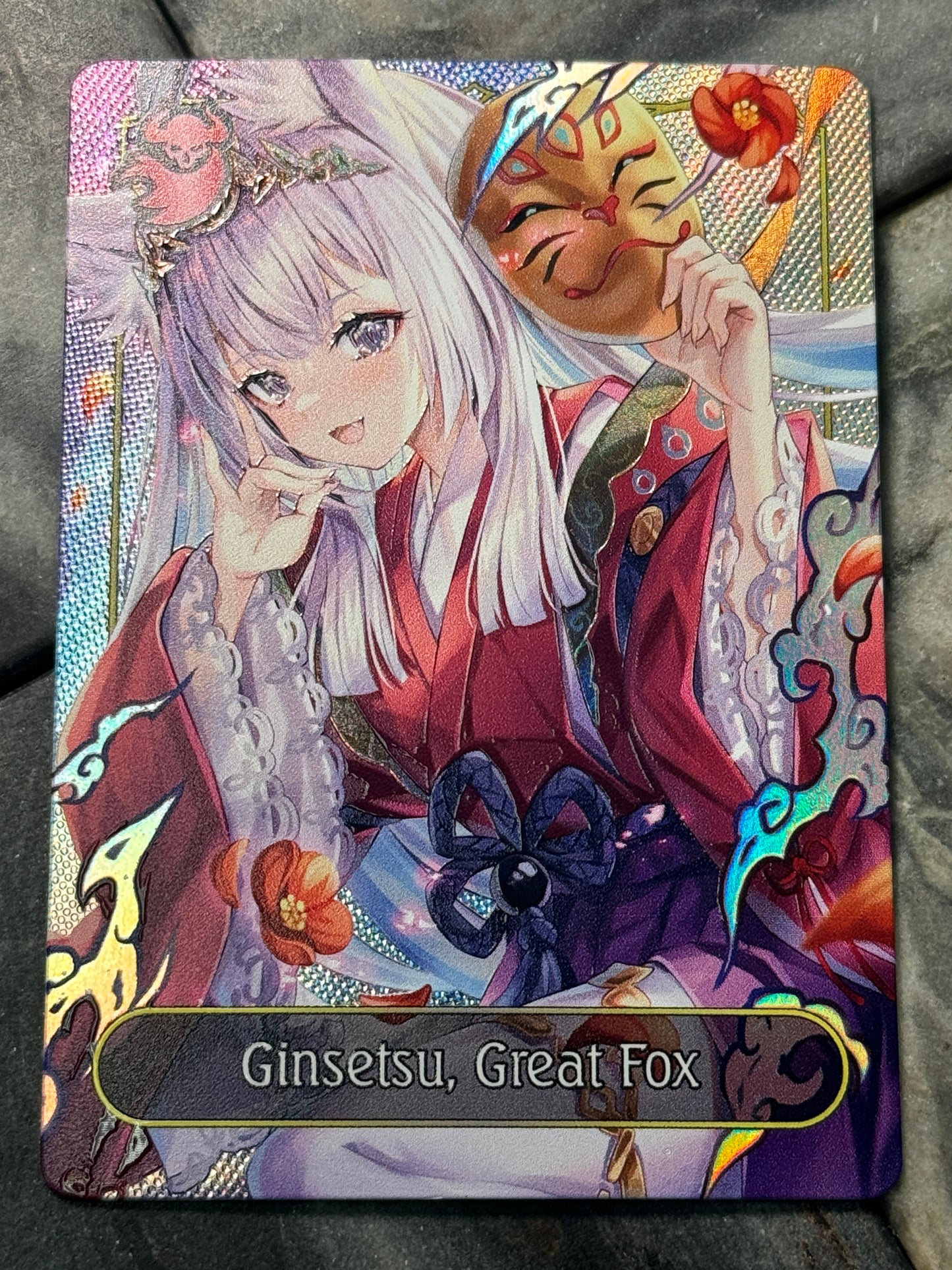 Shadowverse Full Art Textured Holographic Abysscraft Ginsetsu Great Fox Leader Card