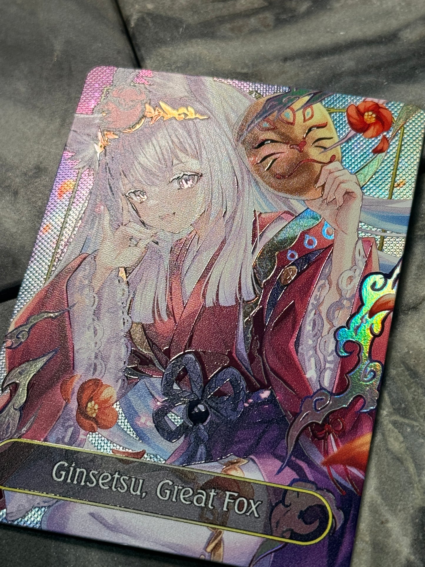 Shadowverse Full Art Textured Holographic Abysscraft Ginsetsu Great Fox Leader Card