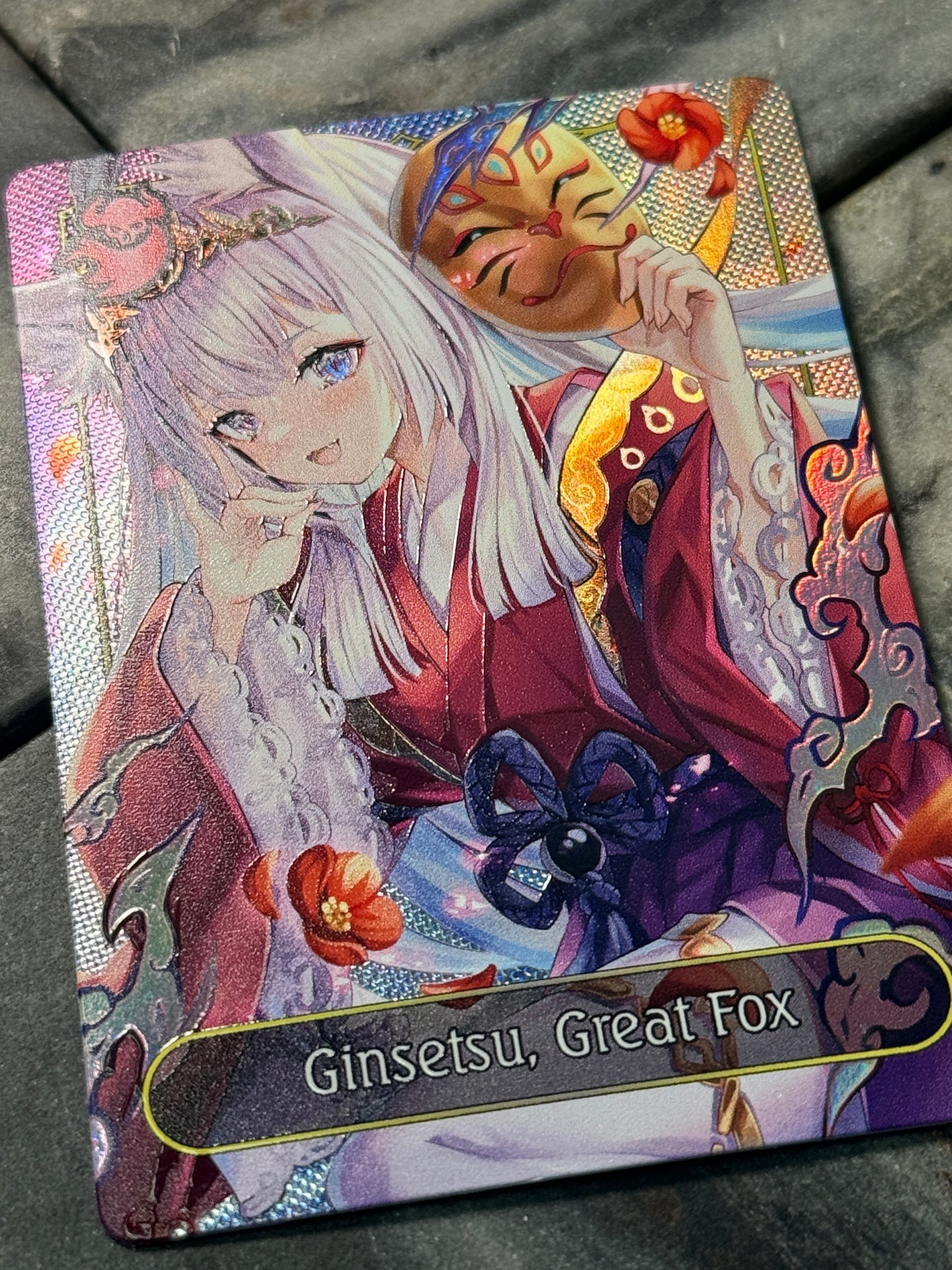 Shadowverse Full Art Textured Holographic Abysscraft Ginsetsu Great Fox Leader Card