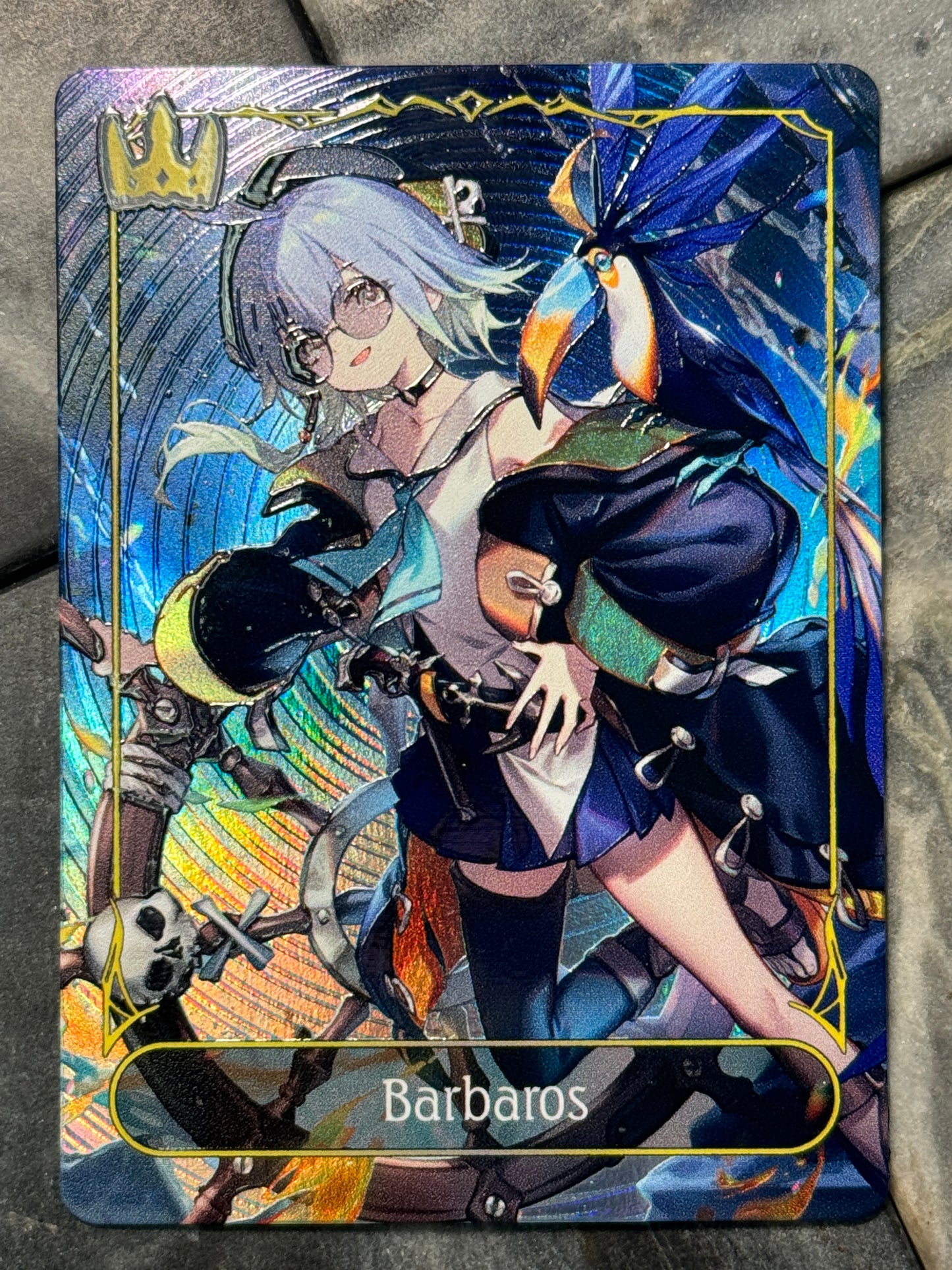 Shadowverse Full Art Textured Holographic Swordcraft Barbaros Leader Card