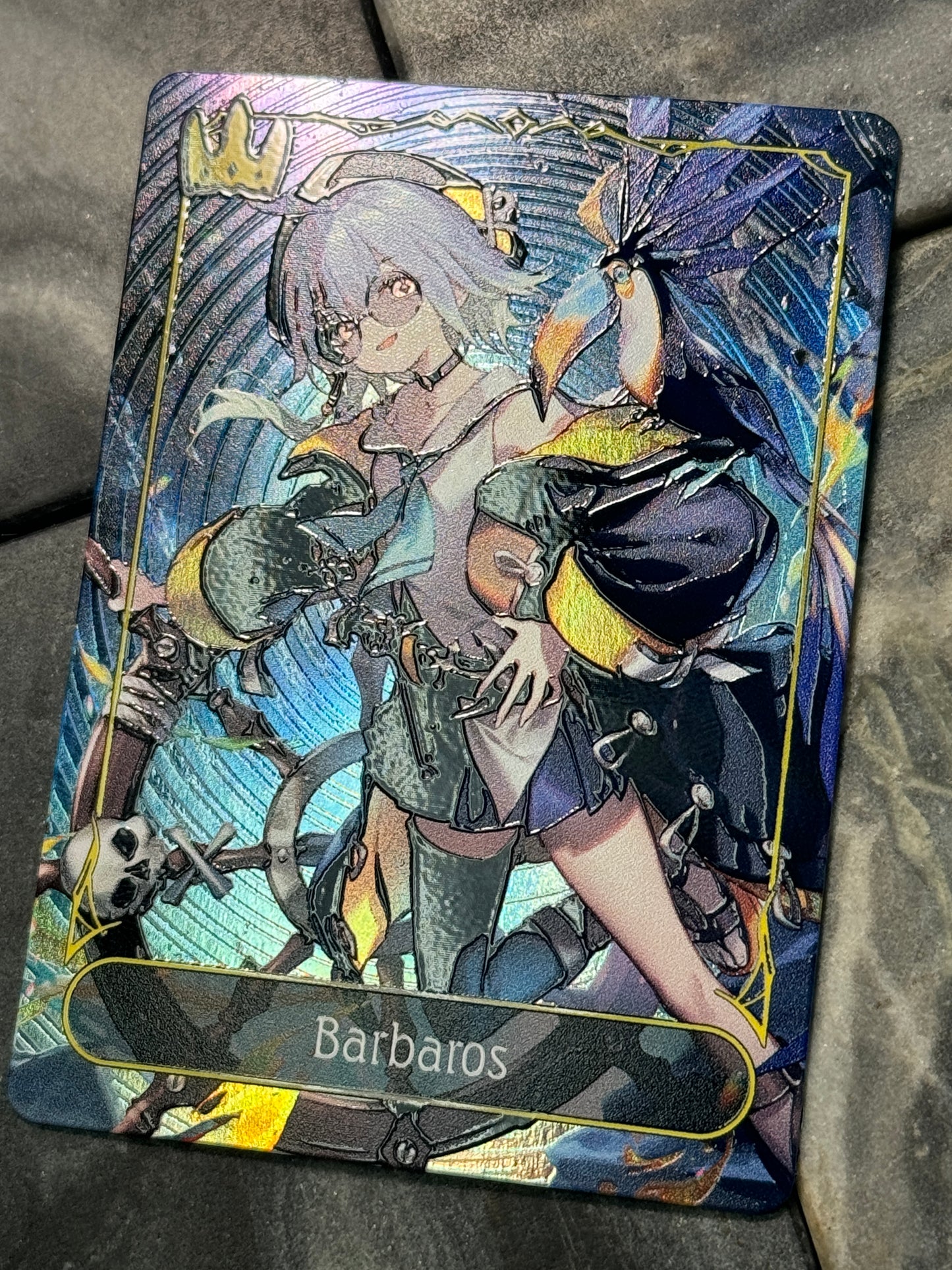 Shadowverse Full Art Textured Holographic Swordcraft Barbaros Leader Card