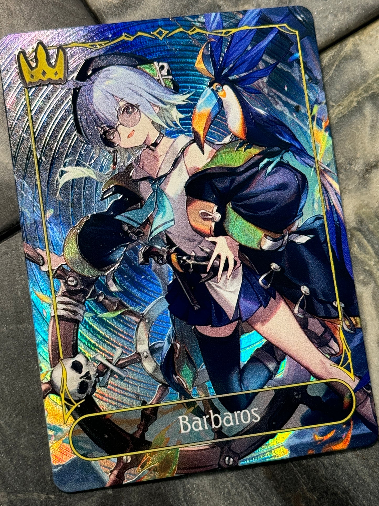 Shadowverse Full Art Textured Holographic Swordcraft Barbaros Leader Card