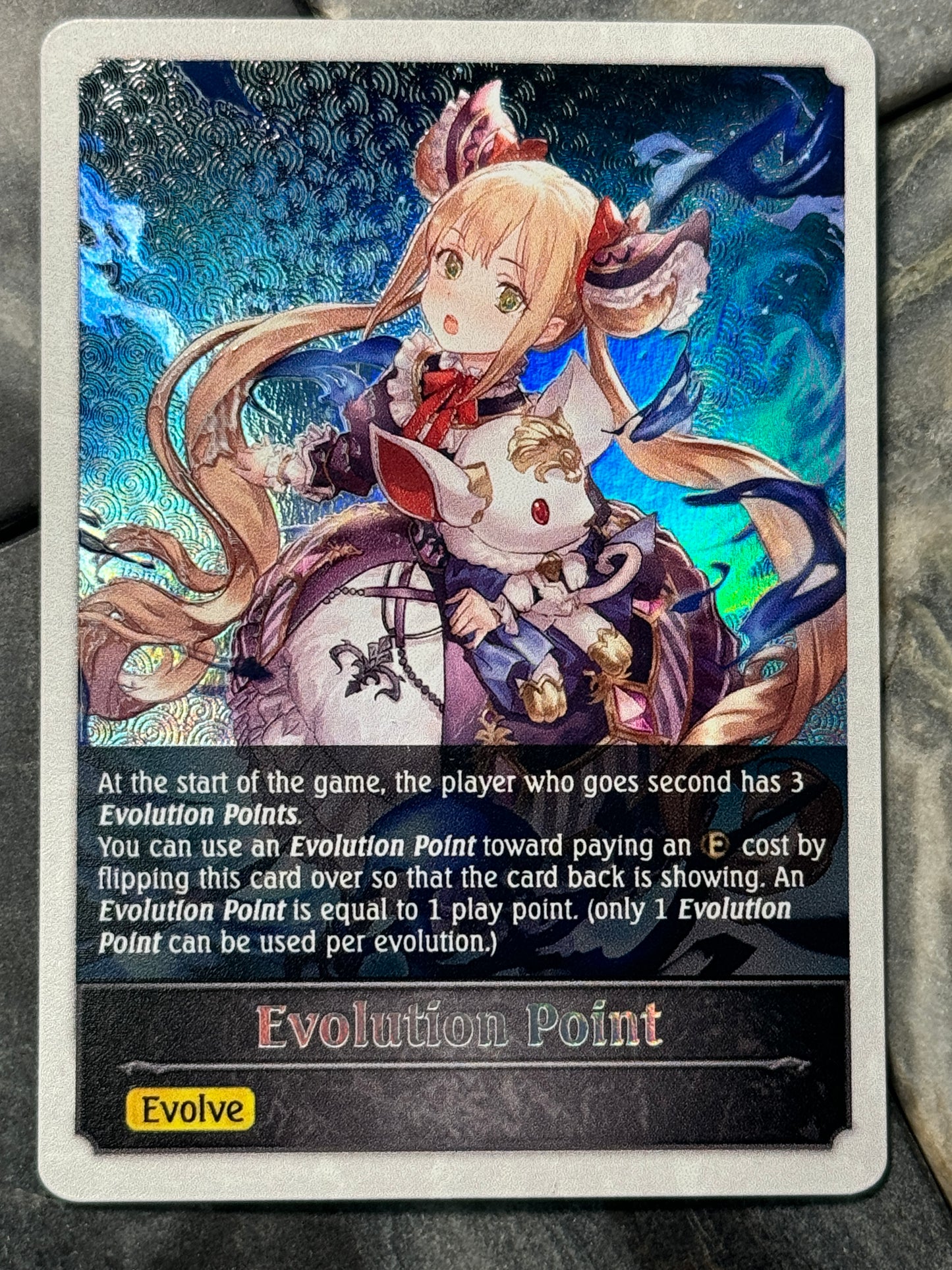 Shadowverse : Full Art Textured Holographic Luna Evolve Point Token