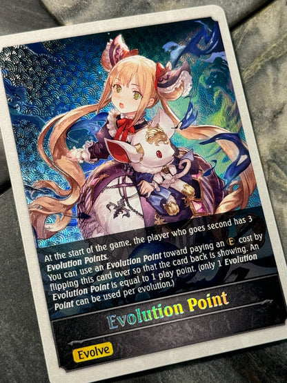 Shadowverse : Full Art Textured Holographic Luna Evolve Point Token