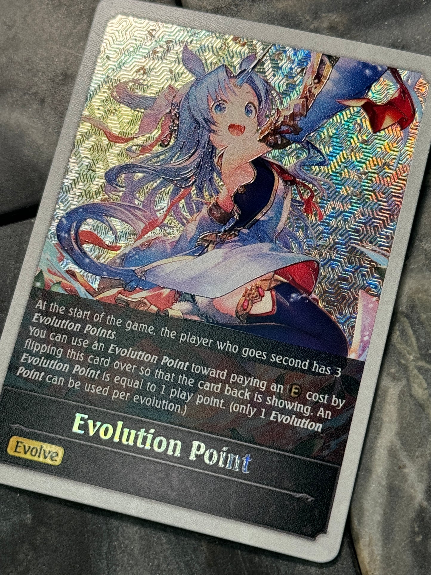 Shadowverse : Full Art Textured Holographic Unica Evolve Point Token