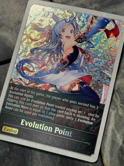 Shadowverse : Full Art Textured Holographic Unica Evolve Point Token