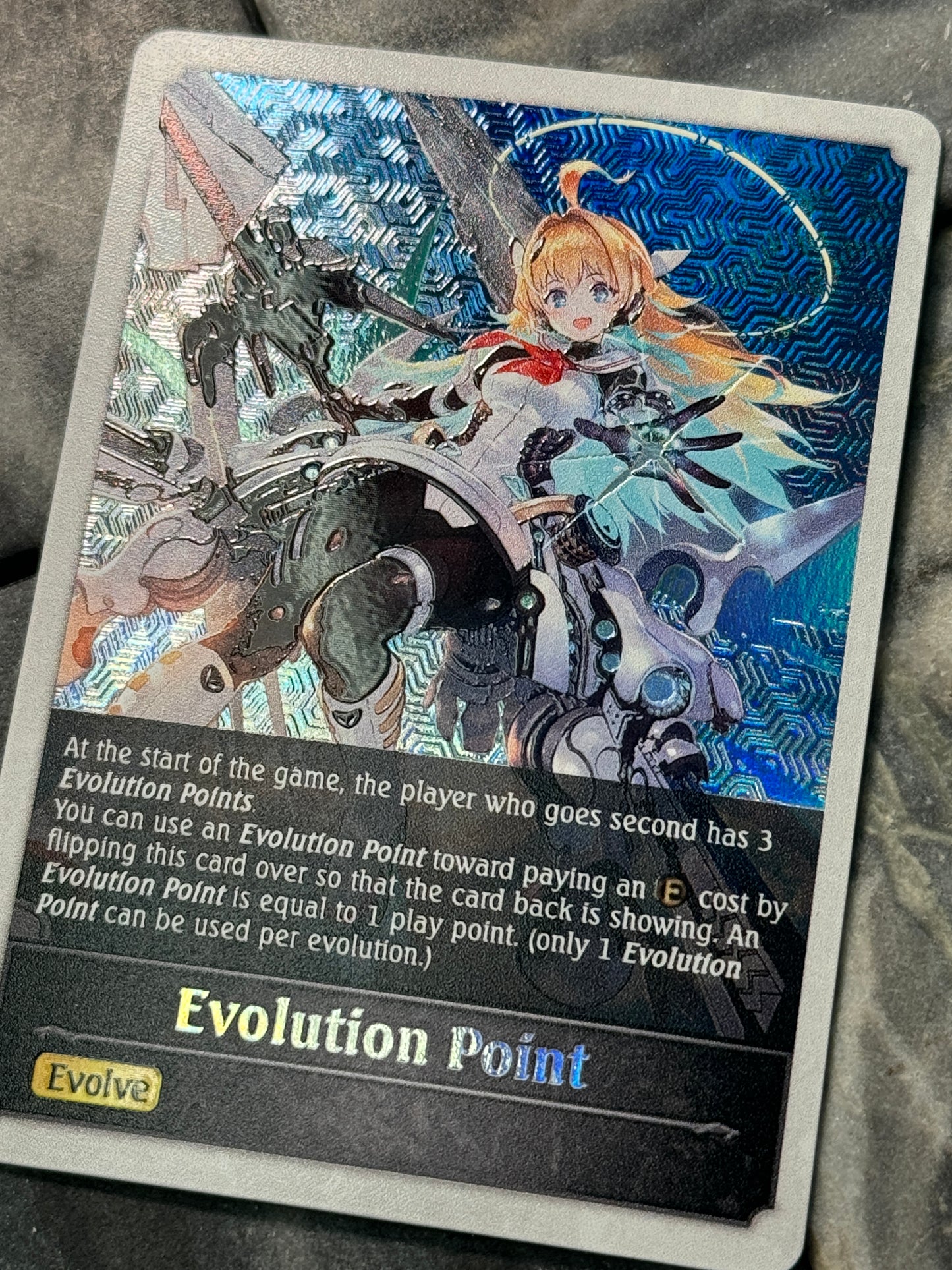 Shadowverse : Full Art Textured Holographic Ralmia Evolve Point Token