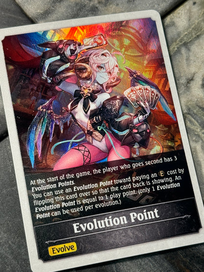 Shadowverse : Full Art Textured Holographic Showdown Demon Evolve Point Token