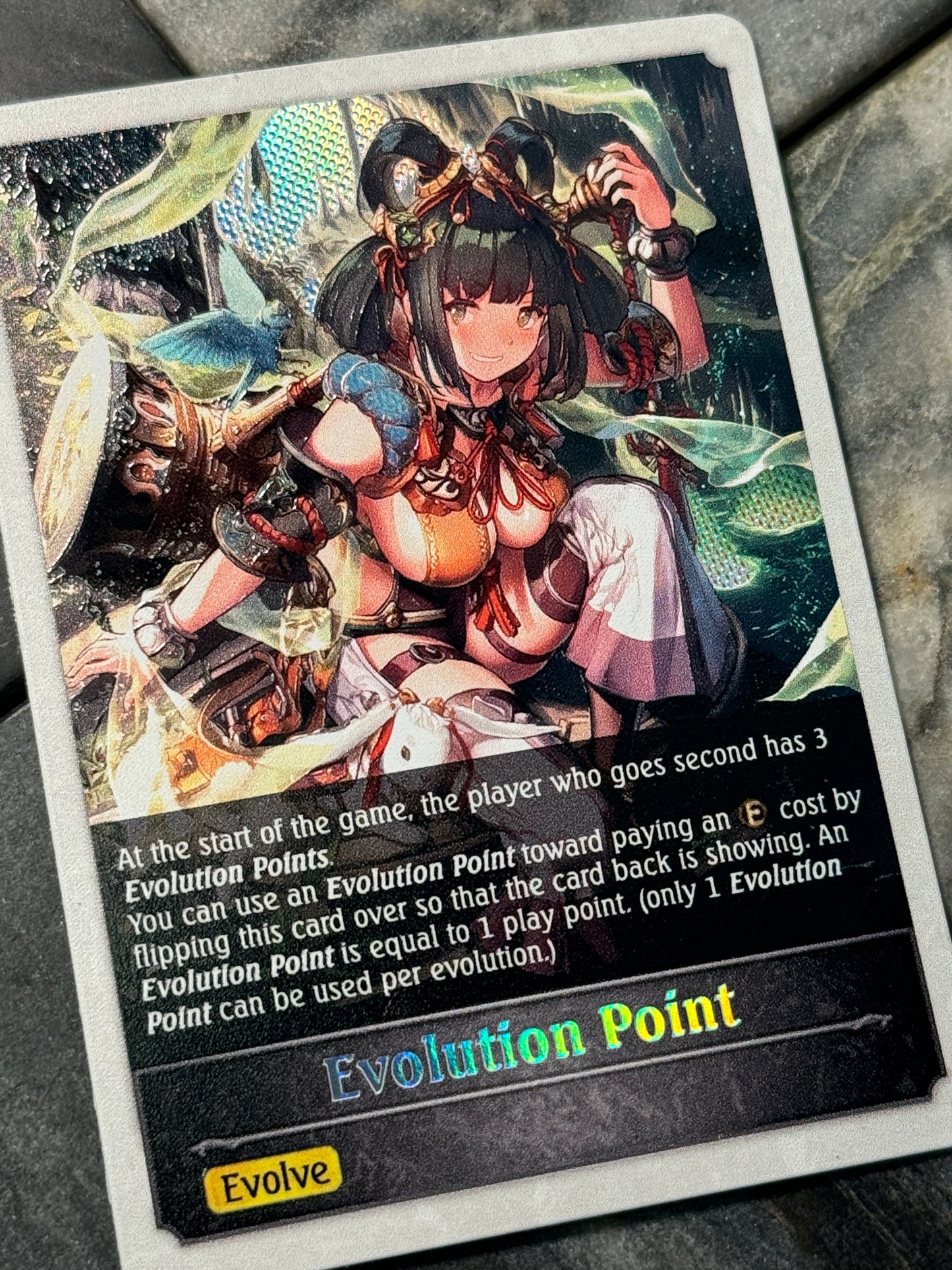 Shadowverse : Full Art Textured Holographic Sukuna Evolve Point Token