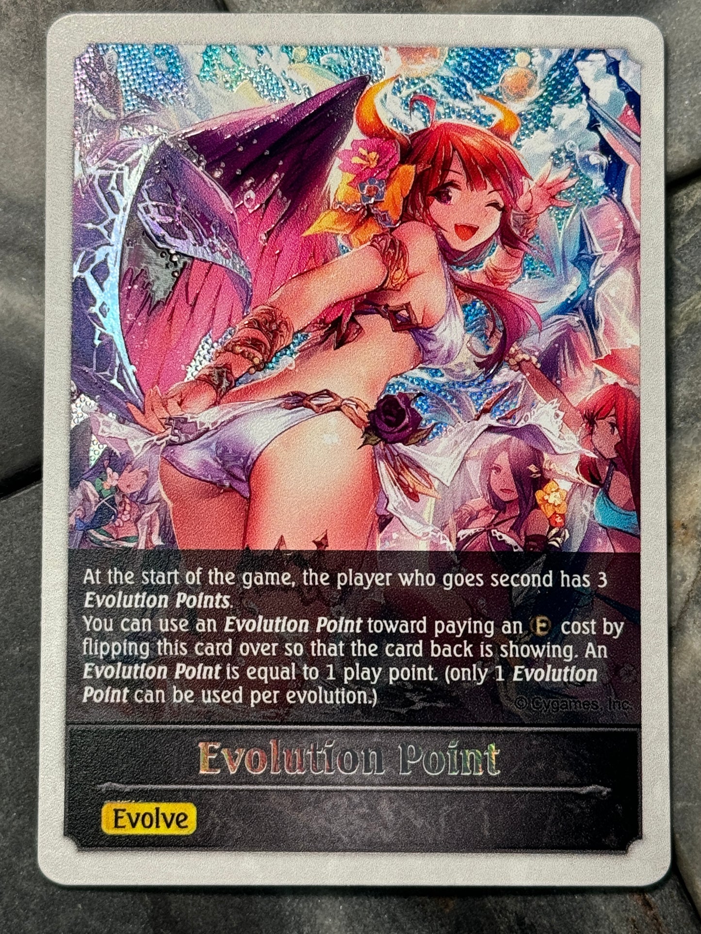 Shadowverse : Full Art Textured Holographic Succubus Party Evolve Point Token