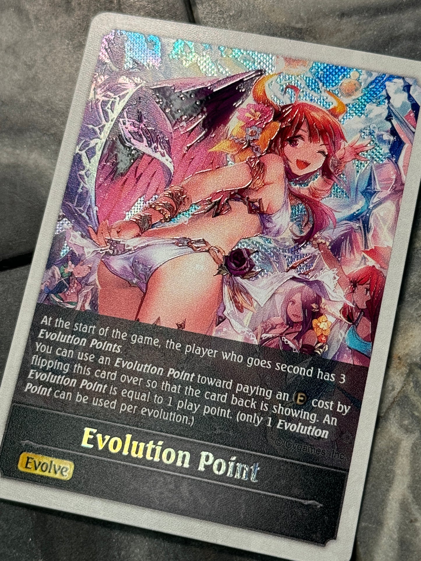 Shadowverse : Full Art Textured Holographic Succubus Party Evolve Point Token