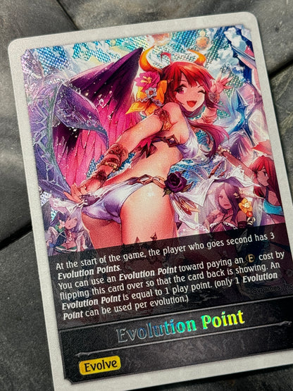 Shadowverse : Full Art Textured Holographic Succubus Party Evolve Point Token