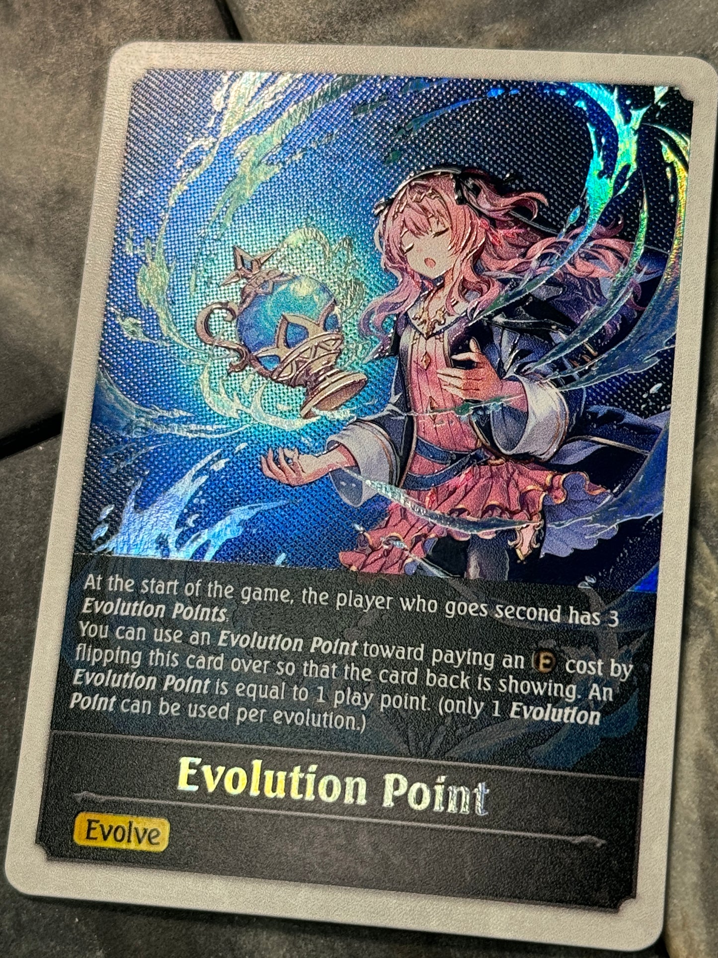 Shadowverse : Full Art Textured Holographic Lorena Evolve Point Token