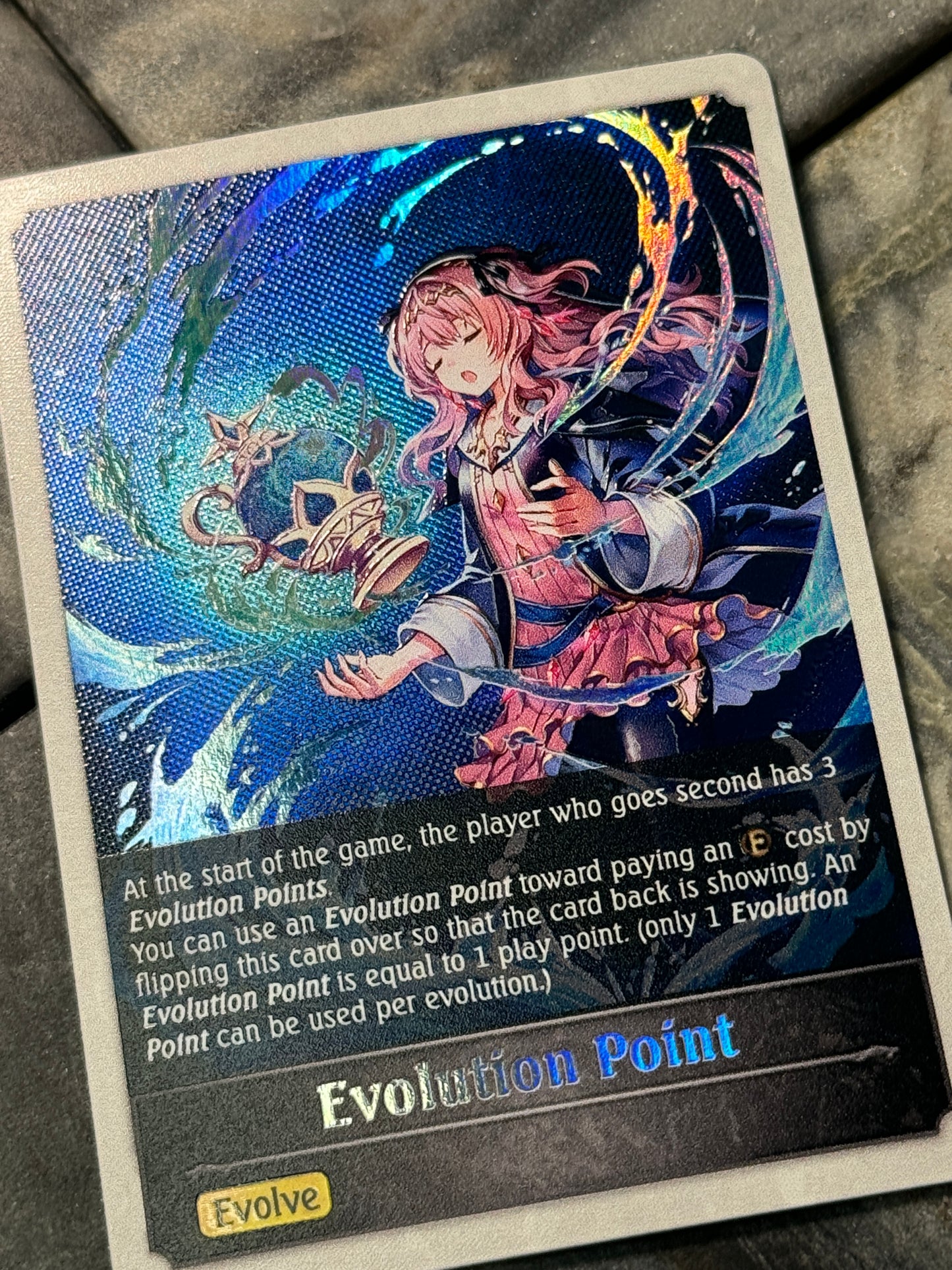 Shadowverse : Full Art Textured Holographic Lorena Evolve Point Token