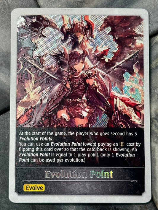 Shadowverse : Full Art Textured Holographic Dark Dragoon Forte Evolve Point Token