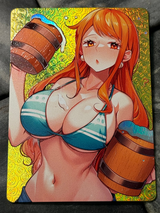 Textured Holographic Nami full art card of culture