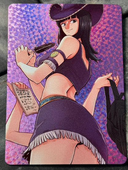 Textured Holographic Nico Robin full art card of culture