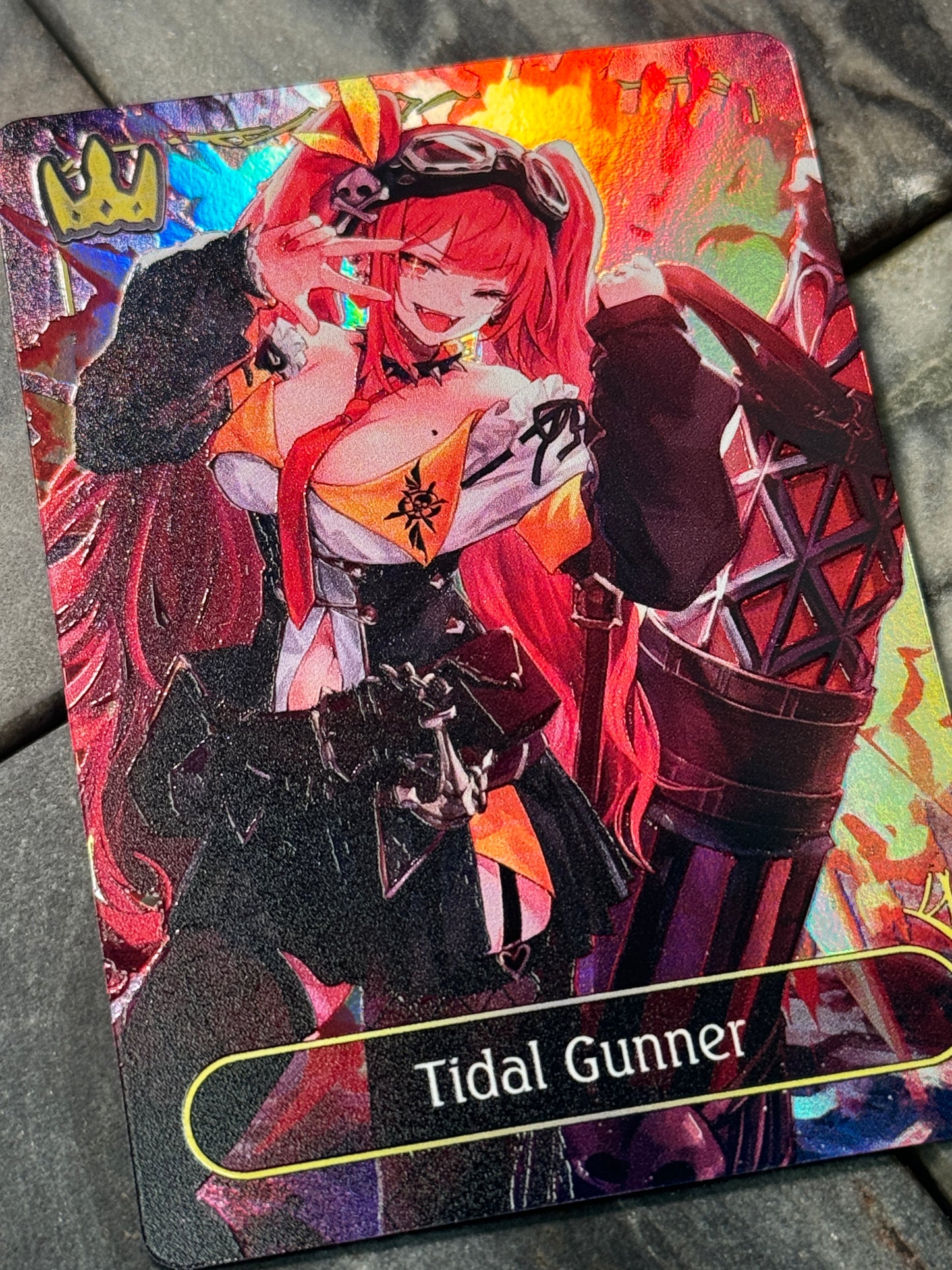 Shadowverse Full Art Textured Holographic Swordcraft Tidal Gunner Leader Card