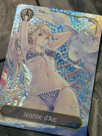 Shadowverse Full Art Textured Holographic Havencraft Jeanne d'Arc Swimsuit Leader Card