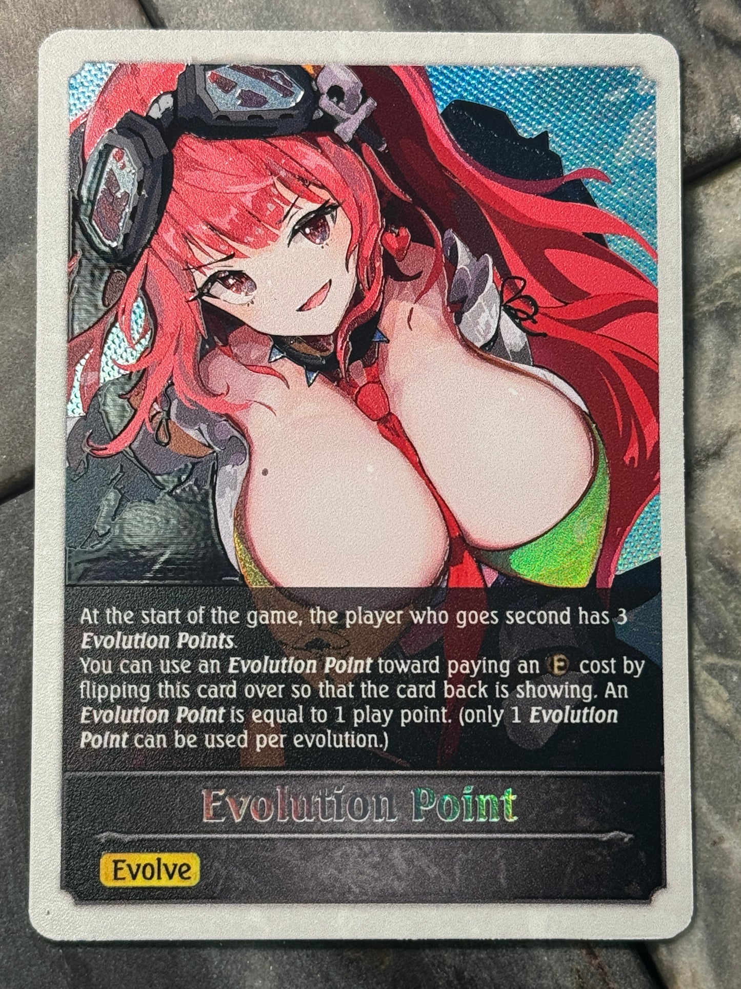 Shadowverse : Full Art Textured Holographic Tidal Gunner Evolve Point Token