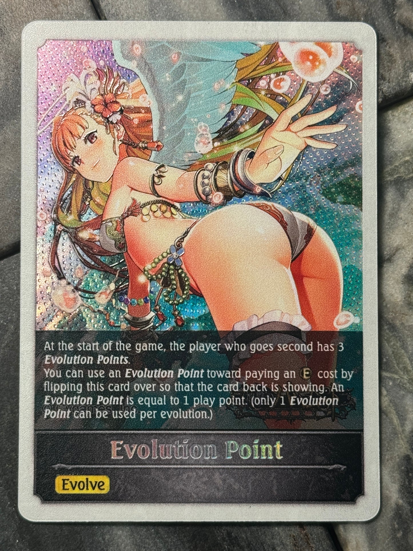 Shadowverse : Full Art Textured Holographic Summer Angel Evo Point Token