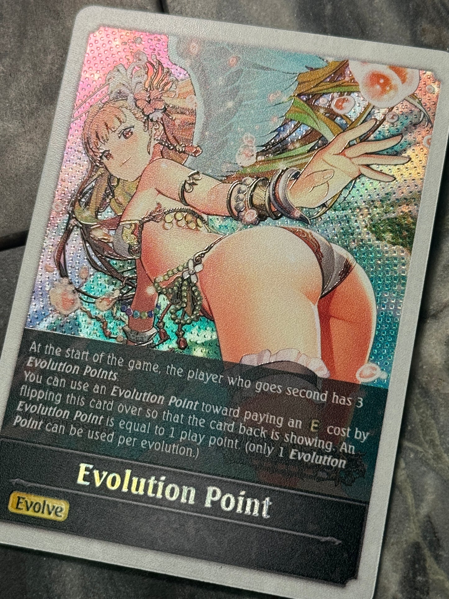 Shadowverse : Full Art Textured Holographic Summer Angel Evo Point Token