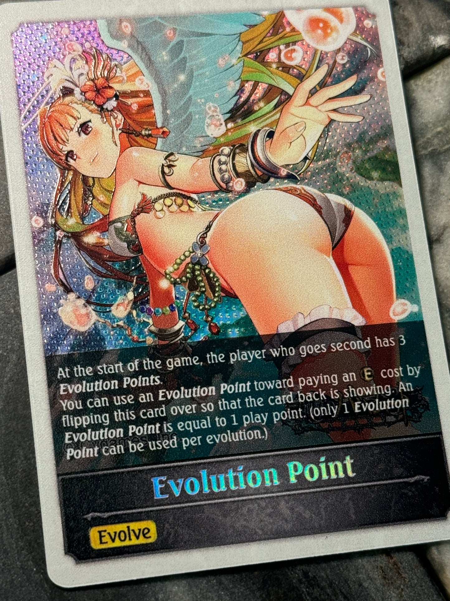 Shadowverse : Full Art Textured Holographic Summer Angel Evo Point Token