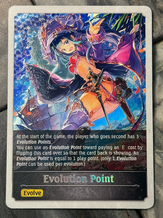 Shadowverse : Full Art Textured Holographic Captain Daughter Evo Point Token