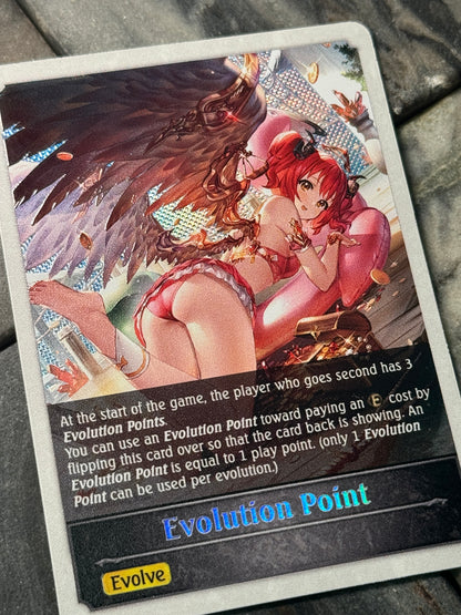 Shadowverse : Full Art Textured Holographic Ruby Evo Point Token