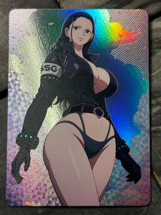 Textured Holographic Egghead Nico Robin full art card of culture