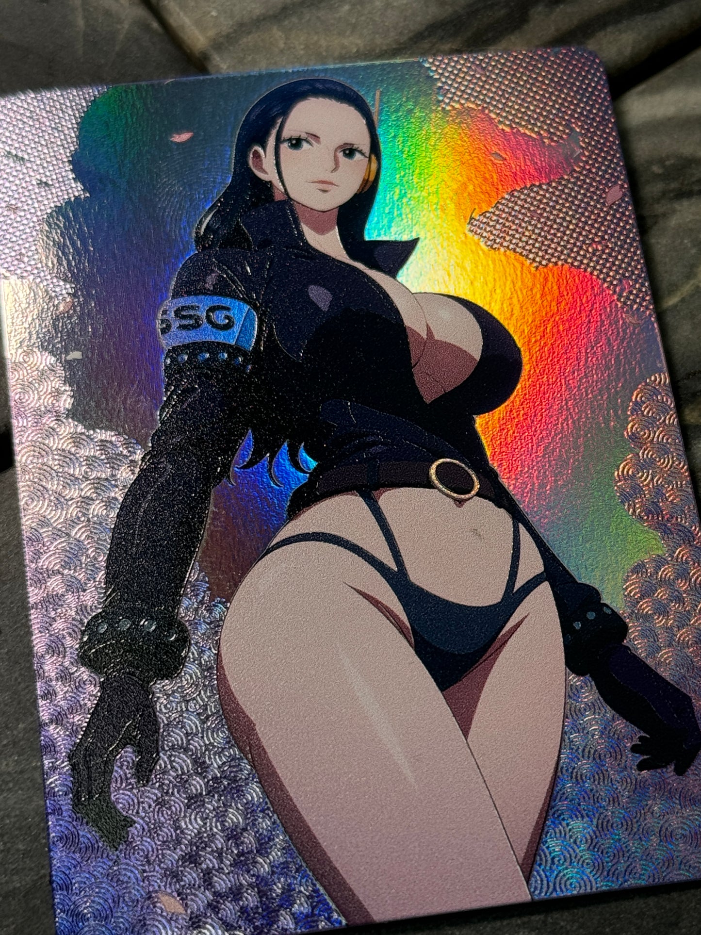 Textured Holographic Egghead Nico Robin full art card of culture