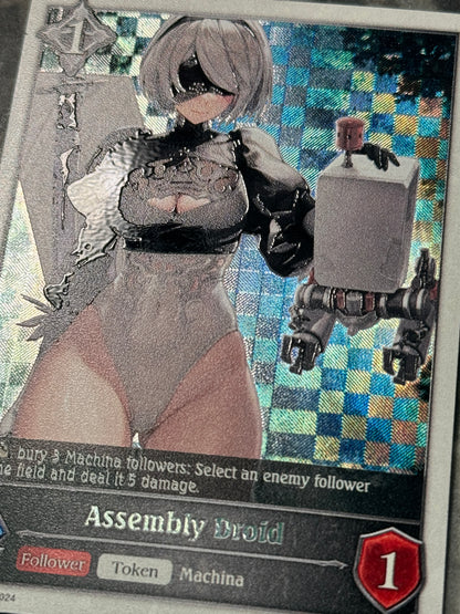 Shadowverse : Full Art Textured Holographic Nier Automata 2b Assembly Droid token